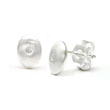 Bastian Inverun Sterling Silver Oval Diamond Stud Earrings