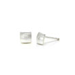 Bastian Inverun Sterling Silver Square Dome Diamond Stud Earrings