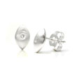 Bastian Inverun Sterling Silver Marquise Diamond Stud Earrings