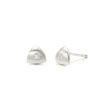 Bastian Inverun Sterling Silver Trillion Dome Diamond Stud Earrings (Small)