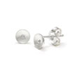 Bastian Inverun Sterling Silver Round Concave Diamond Stud Earrings