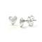 Bastian Inverun Sterling Silver Heart Diamond Stud Earrings (Small)