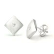 Bastian Inverun Sterling Silver Diamond Curved Stud Earrings