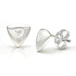 Bastian Inverun Sterling Silver Trillion Diamond Stud Earrings