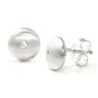 Bastian Inverun Sterling Silver Round Dome Diamond Stud Earrings