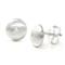 Bastian Inverun Sterling Silver Round Dome Diamond Stud Earrings