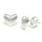 Bastian Inverun Sterling Silver Heart Diamond Stud Earrings