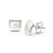Bastian Inverun Sterling Silver Square Diamond Dome Stud Earrings