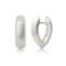 Bastian Inverun Sterling Silver Satin Tall Huggie Earrings (S)