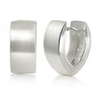 Bastian Inverun Sterling Silver Satin Finish Heart Shape Huggie Earrings