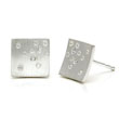 Bastian Inverun Sterling Silver Square Scattered Diamond Earrings