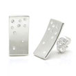 Bastian Inverun Sterling Silver Rectangular Scattered Diamond Earrings