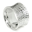 Bastian Inverun Sterling Silver Leather Finish Ring
