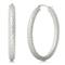 Bastian Inverun Sterling Silver Hammer Finish Oval Hoop Earrings