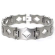 Men's Titanium Open Diamond Link Bracelet