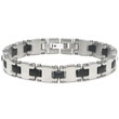 Stainless Steel Black Resin Men's Bracelet