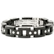 BERCHET Stainless Steel Resin Bracelet w/ Screw Accents