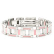 BERCHET Stainless Steel Pink Enamel Bracelet