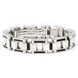 BERCHET Stainless Steel Black Enamel Bracelet