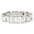 BERCHET Stainless Steel White Enamel Bracelet