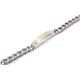 Dolan Bullock Sterling Silver 14K Gold Signet ID Bracelet
