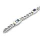 Dolan Bullock Sterling Silver Hematite Station Bracelet
