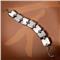 Macao Stainless Steel Mother of Pearl Square Link Bracelet