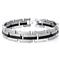 Dolan Bullock TROY 18K White Gold Black Titanium Steel Bracelet