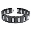 Two Tone Tungsten Carbide 16MM Men's Link Bracelet