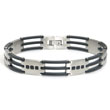 Stainless Steel Triple-Link Resin Men's Bracelet