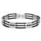Stainless Steel Triple-Link Resin Men's Bracelet