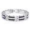 Dolan Bullock Mother of Pearl Ebony Wood Silver Bracelet