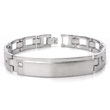 Dolan Bullock 7PT Diamond Silver ID Bracelet