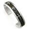 Sterling Silver Mocha Organic Stingray Leather Cross & Sword Cuff Bracelet