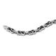 Sterling Silver Hematite Organic Stingray Leather Link Bracelet
