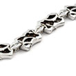 Sterling Silver Mocha Organic Stingray Leather Link Bracelet