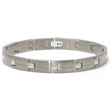 Titanium Two Tone Grooved Link Men's Bracelet