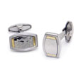 Dolan Bullock LONDON 18K Gold Hammer Finish Steel Cufflinks