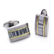 Dolan Bullock 18K Gold & Tungsten Titanium Cufflinks