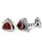 LAMBORGHINI Stainless Steel Cufflinks w/ Red Crystals