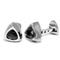 LAMBORGHINI Stainless Steel Cufflinks w/ Black Crystals