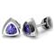 LAMBORGHINI Stainless Steel Cufflinks w/ Blue Crystals