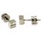 Titanium Checkered Stud Earrings