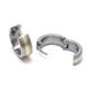 Titanium Gold Inlay Huggie Earrings