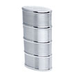 Colibri Reactor Satin/Polished Silver Lighter