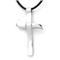 Stainless Steel Cross Pendant w/ Rubber Cord