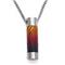 COLIBRI INFERNO Stainless Steel& Wood Pendant w/ Chain