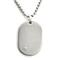 Nitrogen-LG Stainless Steel Diamond Dog Tag Pendant w/ Bead Chain