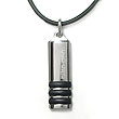 Nitrogen Stainless Steel Pendant w/ Rubber Cord