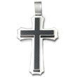 Titanium Carbon Fiber Cross Pendant